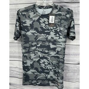 TOMMIE COPPER RECOVERY SHORT SLEEVE CREWNECK COMPRESSION SHIRT  Small  GREY CAMO